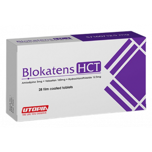 BLOKATENS HCT 5 / 160 / 12.5 MG ( AMLODIPINE / VALSARTAN / HYDROCHLOROTHIAZIDE ) 28 FILM-COATED TABLETS